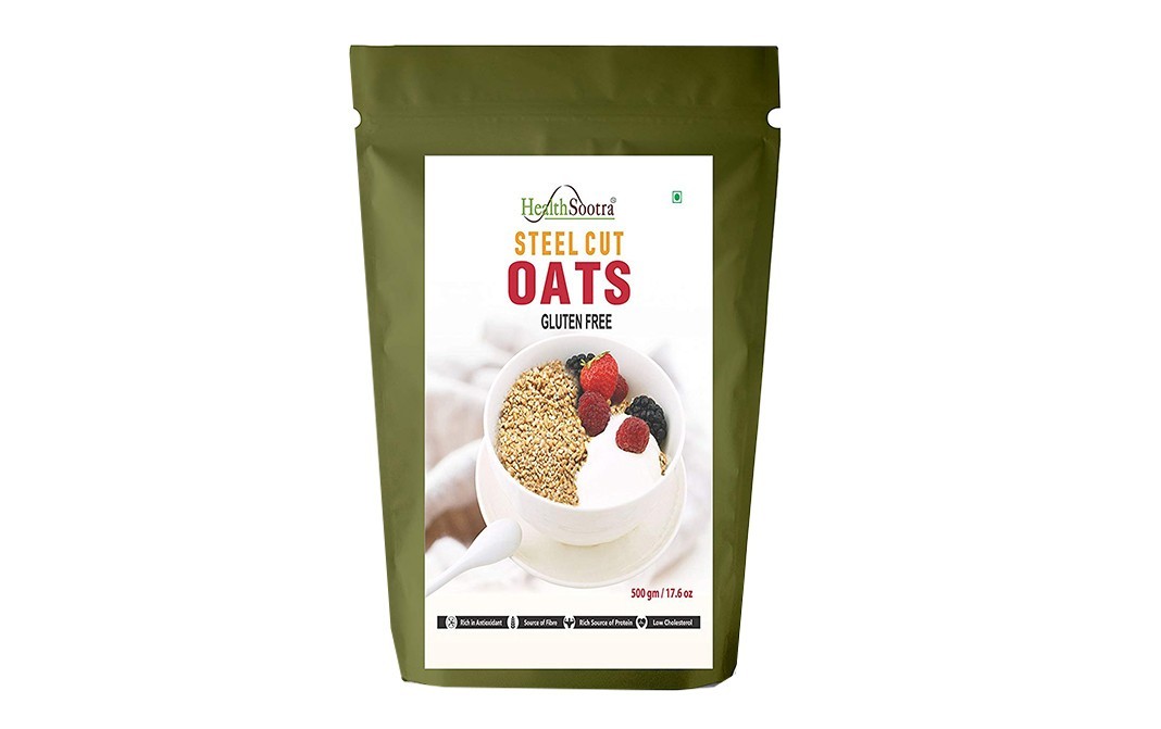 Healthsootra Steel Cut Oats Gluten Free    Pack  500 grams